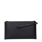 Black Leather Clutch Bag