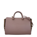 Gray Leather Handbag