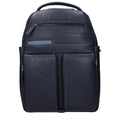 Blue Leather Backpack