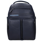 Blue Leather Backpack