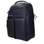 Blue Leather Backpack