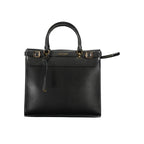 Black Polyurethane Women Handbag