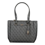 Nero Polyurethane Women Handbag