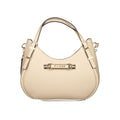 Beige Polyurethane Woman Handbag