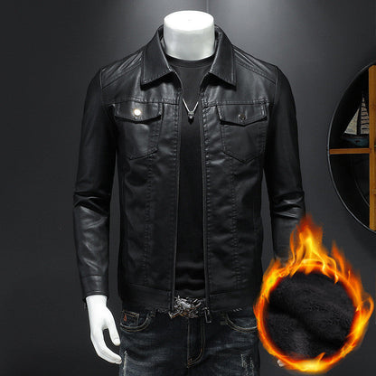 Men's Classic Leather Jacket - Durable, Comfortable, Stylish Outerwear
