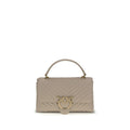 Beige Calf Leather Bos Taurus Handbag