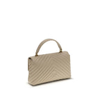 Beige Calf Leather Bos Taurus Handbag