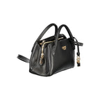 Black Polyurethane Women Handbag