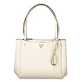 Bianco Polyurethane Women Handbag