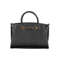 Black Polyurethane Women Handbag