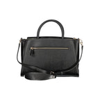 Black Polyurethane Women Handbag
