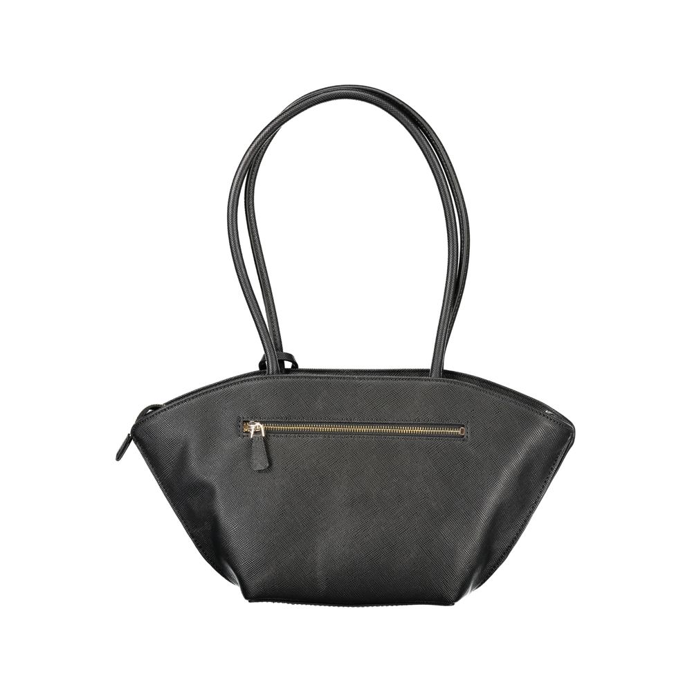 Black Polyurethane Women's Handbag
