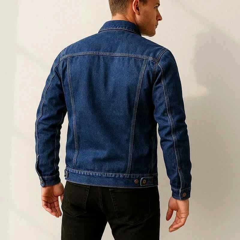 Men's Casual Lightweight Denim Jacket for Daily Use Warm