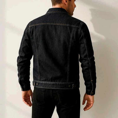 Men's Casual Lightweight Denim Jacket for Daily Use Warm