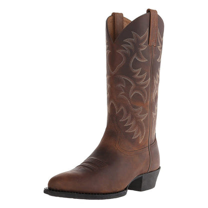 Women's Stylish Pointed Toe Ankle Cowboy Boots for Daily Use