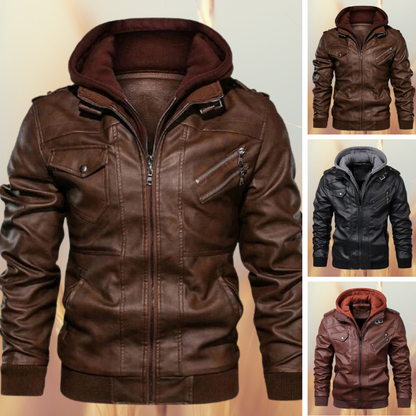 Men's Stylish Durable Casual Biker Leather Jacket for Daily Use