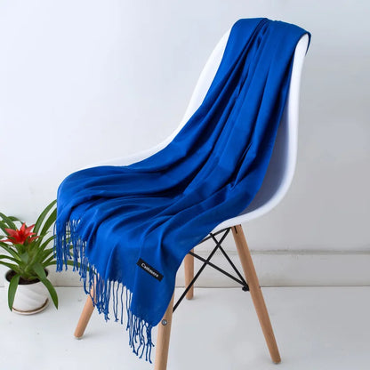 Women's Solid Cashmere Scarf - Warm Autumn Winter Shawl Wraps 33