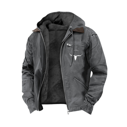 Men's Heavy Duty Vintage Jacket - Durable and Stylish Outerwear Grey