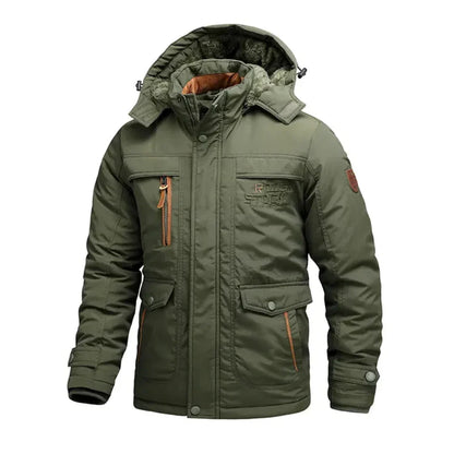 Men's Heavy-Duty Waterproof Winter Coat for Harsh Conditions Green