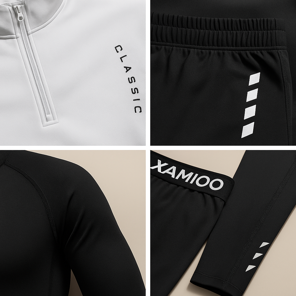 Men's Lightweight Flexible Stylish 4-Piece Training Outfit