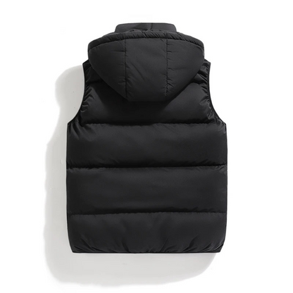 Men's Insulated Down Puffer Jacket for Fall and Winter Everyday Wear Black