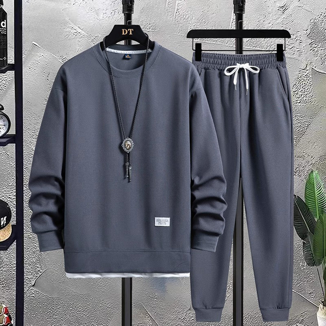Men's Comfortable and Stylish Tracksuit Set with Drawstring waist Blue