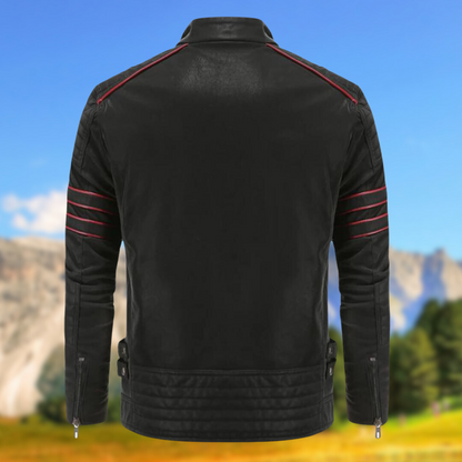 Men's Biker Zip-Up Jacket with Zip-up for easy wear and a secure fit.