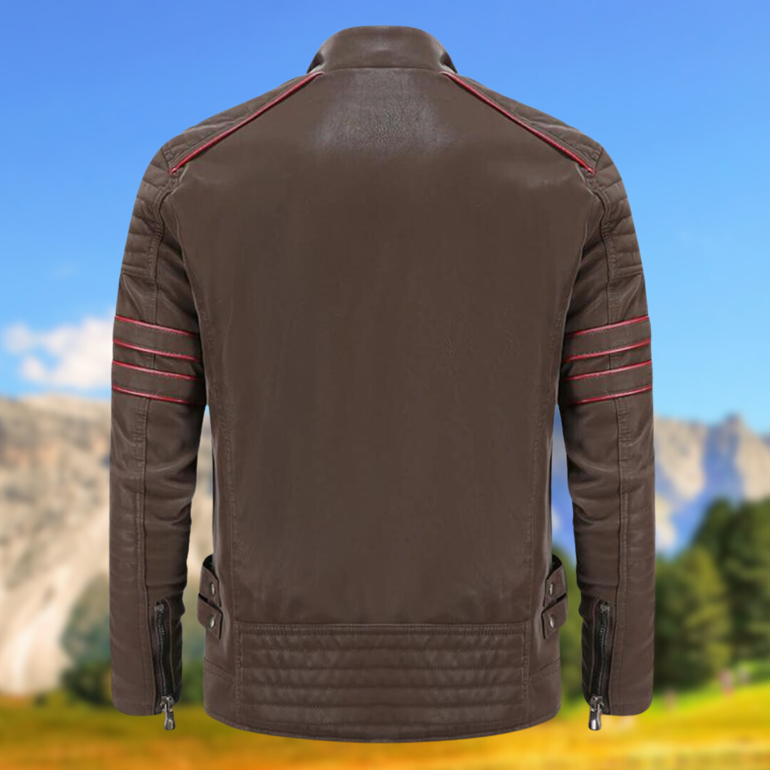 Men's Biker Zip-Up Jacket with Zip-up for easy wear and a secure fit.