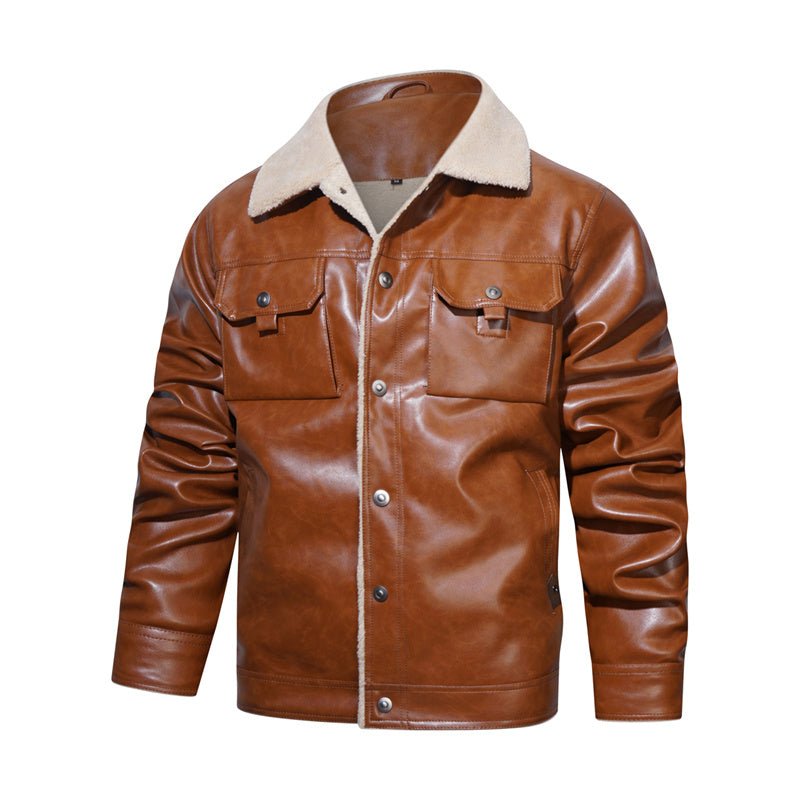 Men's Button-Down Denim Trucker Jacket for Daily Use Warm