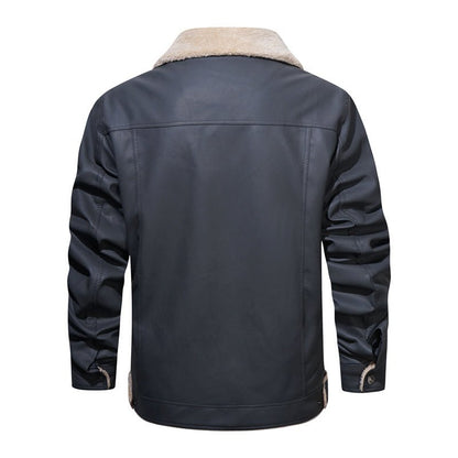 Men's Button-Down Denim Trucker Jacket for Daily Use Warm