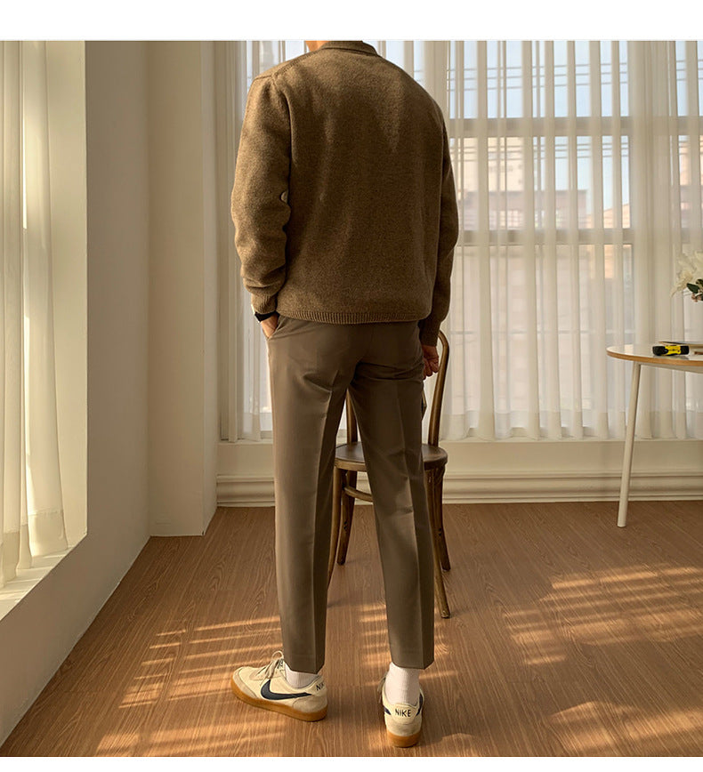 Men's Button-Up Sweater for Fall and Winter Everyday Wear