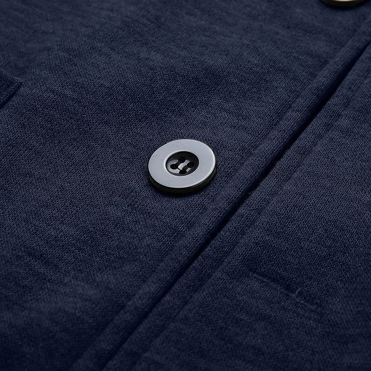 Men's Dark Gray Casual Button-Down Jacket for Fall and Winter