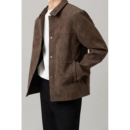 Men's Multi-Color Casual Button-Down Jacket for Fall and Winter