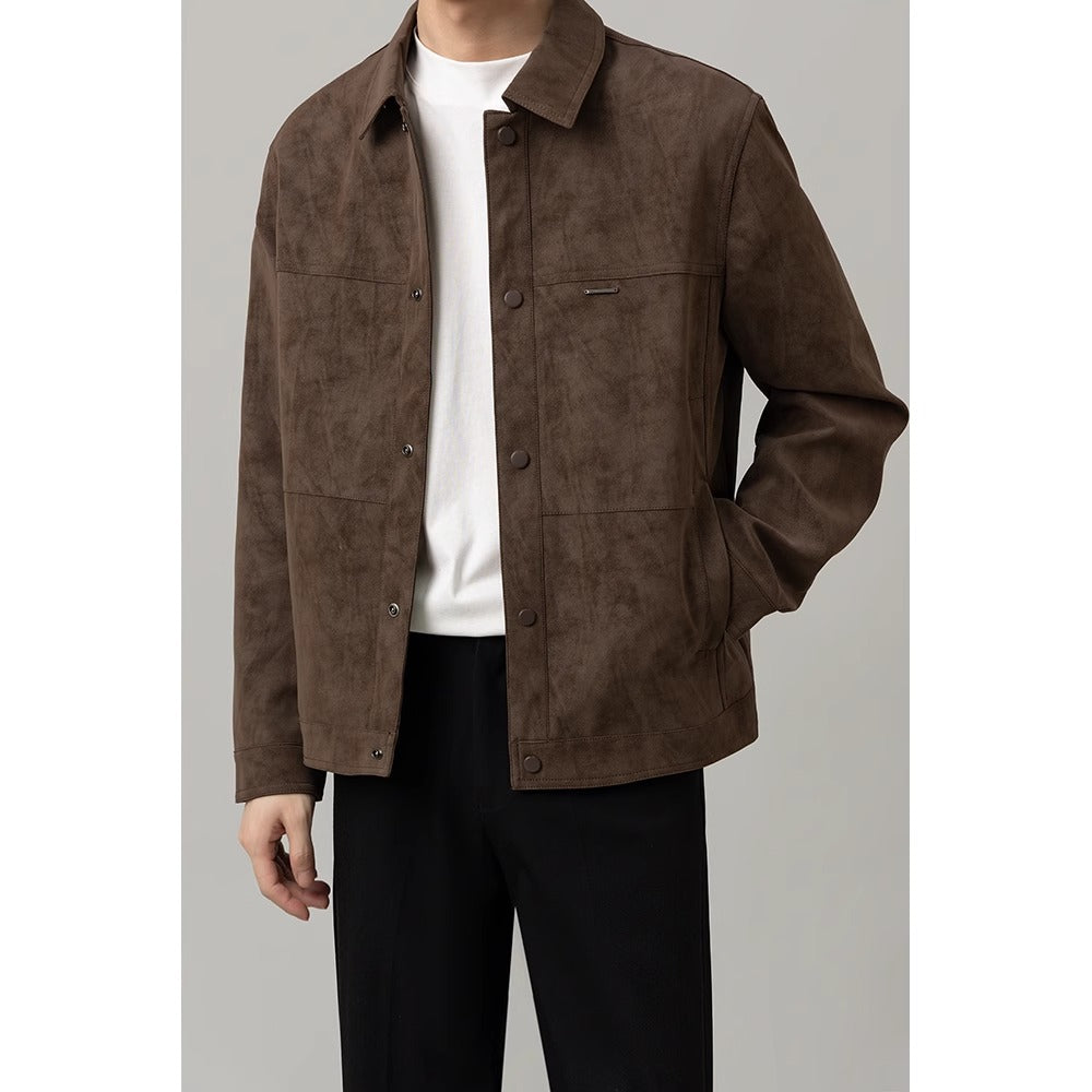 Men's Multi-Color Casual Button-Down Jacket for Fall and Winter