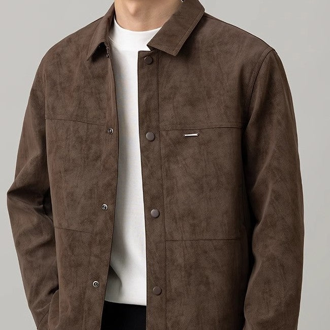 Men's Multi-Color Casual Button-Down Jacket for Fall and Winter