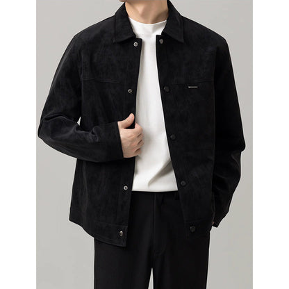 Men's Multi-Color Casual Button-Down Jacket for Fall and Winter