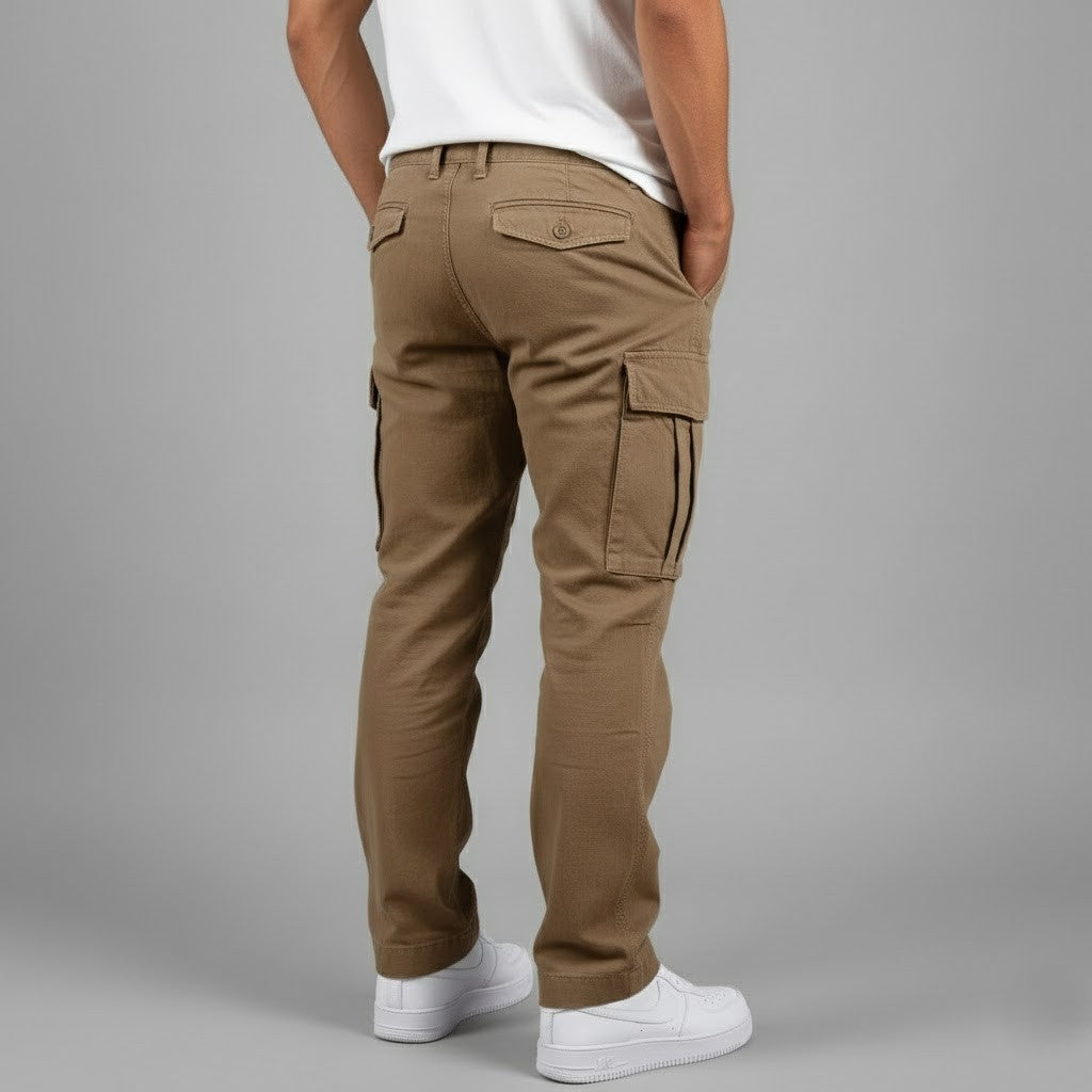 Men's Casual Cargo Trousers for Fall and Winter Everyday Wear