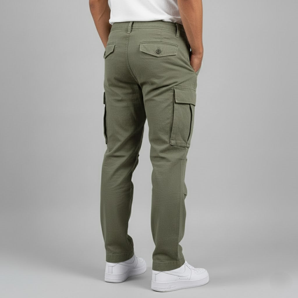 Men's Casual Cargo Trousers for Fall and Winter Everyday Wear