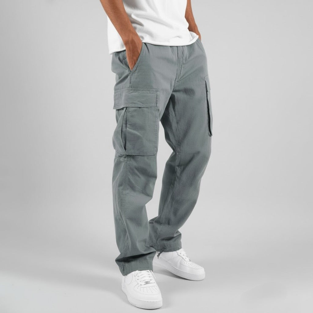Men's Casual Cargo Trousers for Fall and Winter Everyday Wear