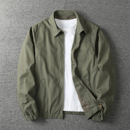 Men's Casual Lightweight Jacket for Fall and Winter Everyday Wear Khaki