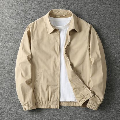 Men's Casual Lightweight Jacket for Fall and Winter Everyday Wear Beige