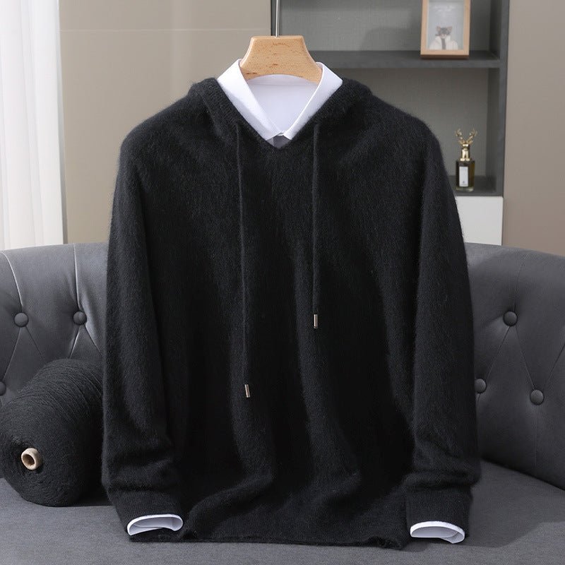 Men's Casual Valencia Hoodie for Fall and Winter Everyday Wear Black