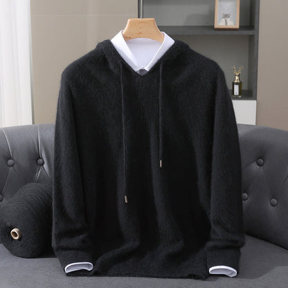 Men's Casual Valencia Hoodie for Fall and Winter Everyday Wear Black