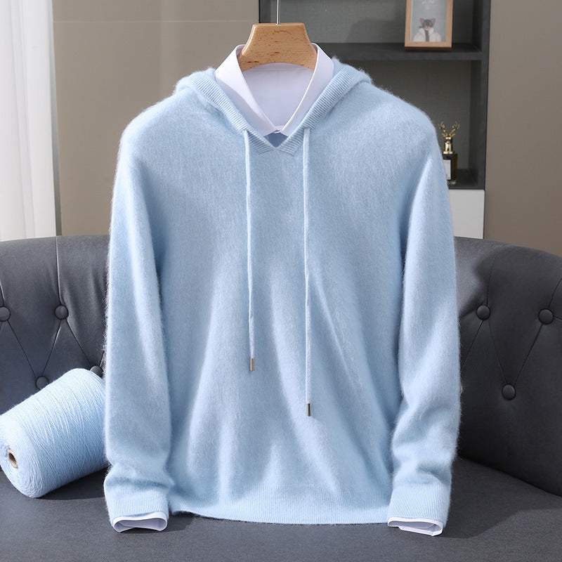 Men's Casual Valencia Hoodie for Fall and Winter Everyday Wear Blue