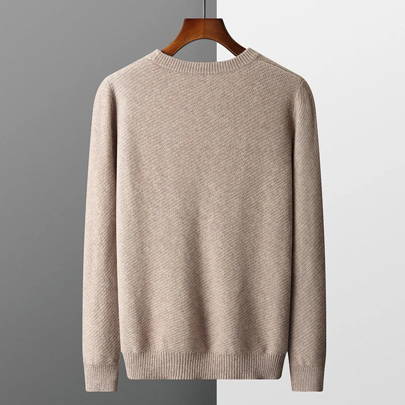 Men's Classic Crew Neck Sweater for Fall and Winter Everyday Wear