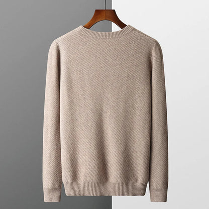 Men's Classic Crew Neck Sweater for Fall and Winter Everyday Wear