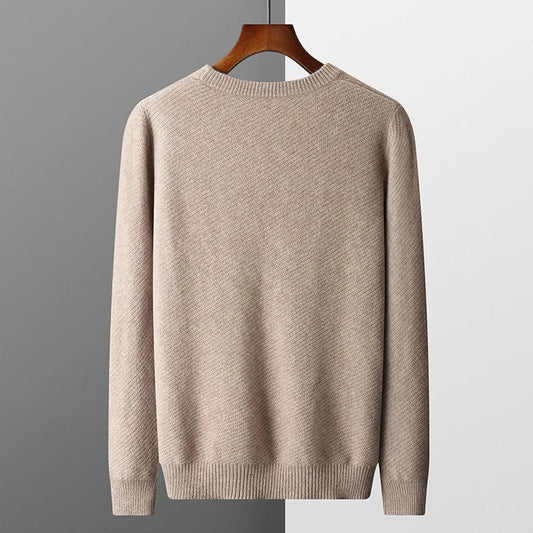 Men's Classic Crew Neck Sweater for Fall and Winter Everyday Wear