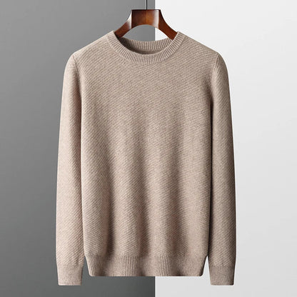 Men's Classic Crew Neck Sweater for Fall and Winter Everyday Wear