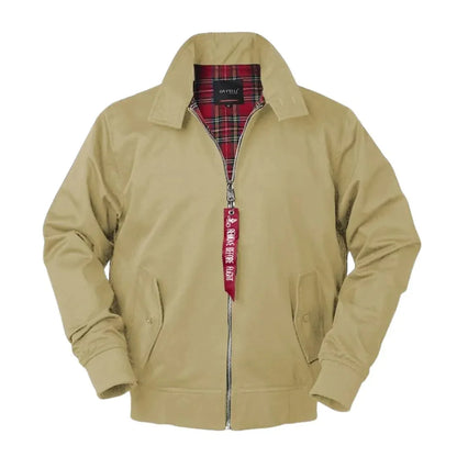 Men's Classic Lightweight Jacket for Fall and Winter Everyday Wear Beige