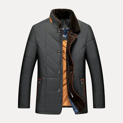 Men's Classic Heritage Insulated Jacket for Daily Use Warm Black